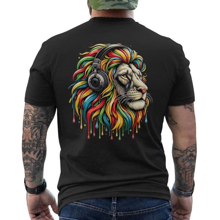 Rasta Reggae Headphones Music Jamaican Lion Judah Unisex T-Shirt